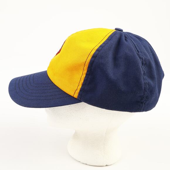 Vintage BSA Boy Cub Scouts Wolf Badge Patch Snapback Packable Hat Blue Yellow - Picture 6 of 9